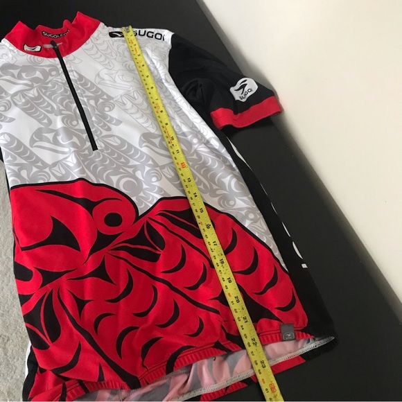 Sugoi Aboriginal Native Art Cycling Jersey | Short Sleeve West Coast Cycling Top - Picture 12 of 13